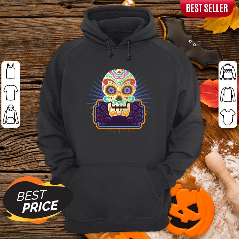 Sugar Skull Day Dead Dia De Los Muertos Vintage Hoodie