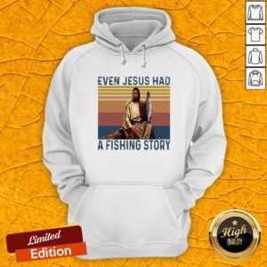 Even Jesus Had A Fishing Story Vintage Retro Hoodie