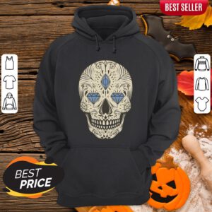 Sugar Skull Jewel Day Dead Muertos Vintage Hoodie