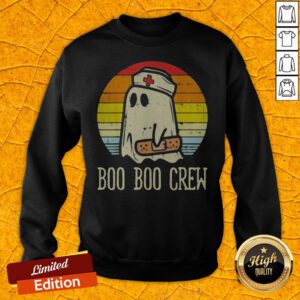 Boo Boo Crew Ghost Nurse Vintage Retro Halloween Sweatshirt