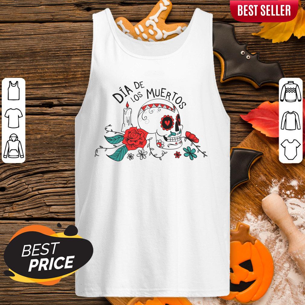Dia De Los Muertos Day Dead Sugar Skull Rose Tank Top