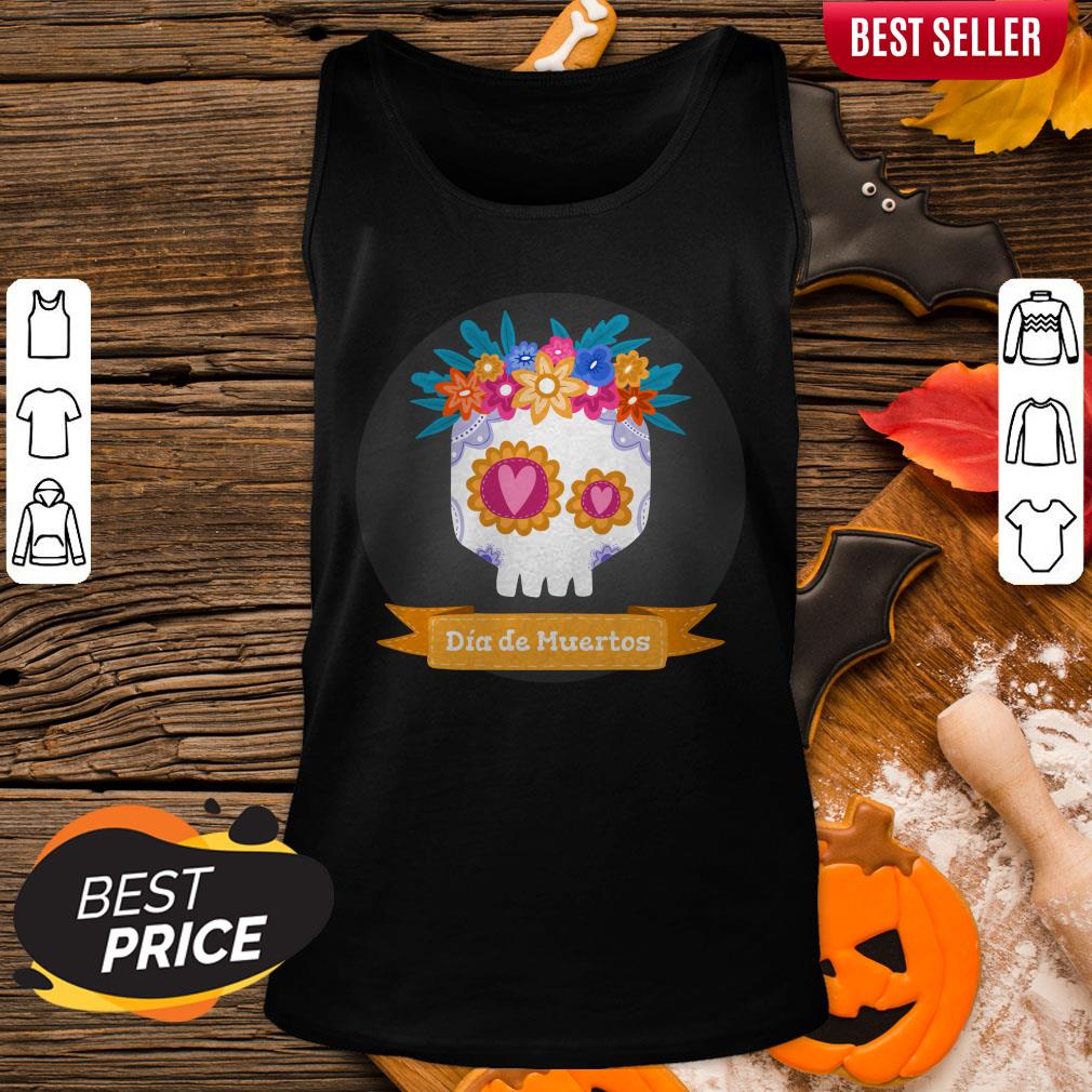 Funny Sugar Skull Dia De Muertos Tank Top