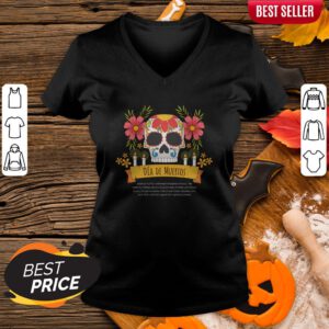Dia De Muertos Sugar Skull Mexican Holiday V-neck