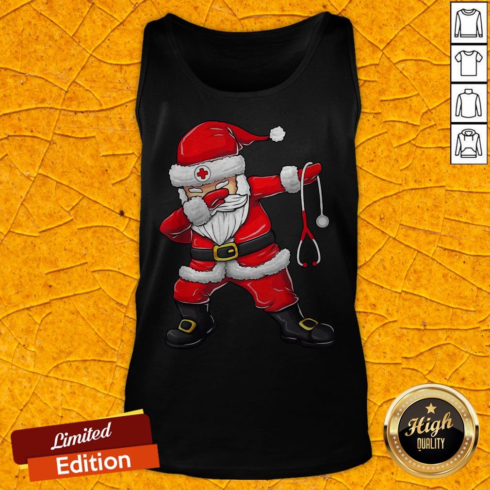 Cute Dabbing Santa Nurse Christmas Unisex Tank Top