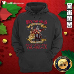 Santa Claus Deck The Hall With The Balls Of Your Enemies Valhalla Christmas Hoodie - Design by Thefirsttees.com