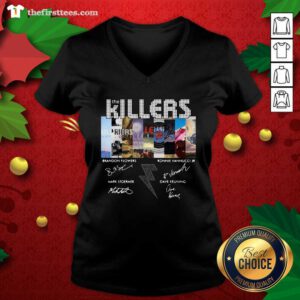 The Killers Band Members Signatures V-neck - Design by Thefristtees.com