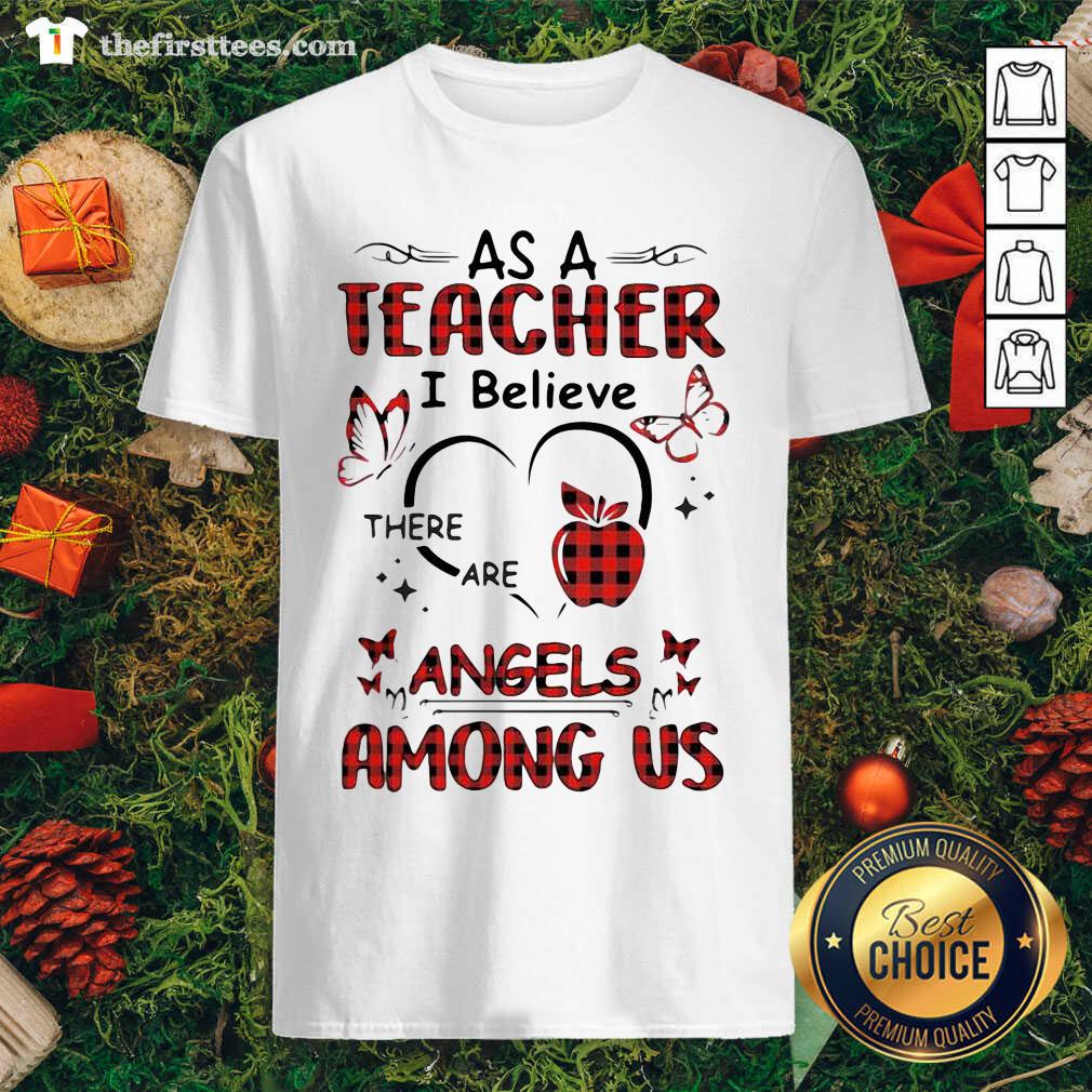 As An Emt I Believe There Are Angels Among Us Shirt - Design by Thefristtees.com