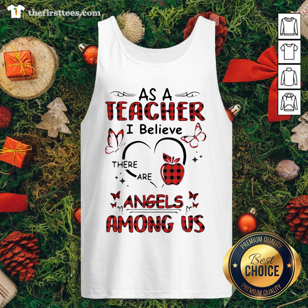 As An Emt I Believe There Are Angels Among Us Tank Top - Design by Thefristtees.com