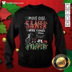 Mimi Move Over Santa Gift For You For Family Ugly Christmas Sweatshirt - Design by Thefristtees.com