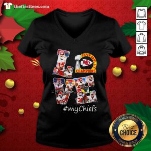 Love Kansas City Chiefs V-neck - Design by Thefristtees.com