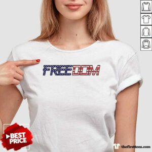 American Flag Patriotic Freedom V-neck - Design by Thefirsttees.com