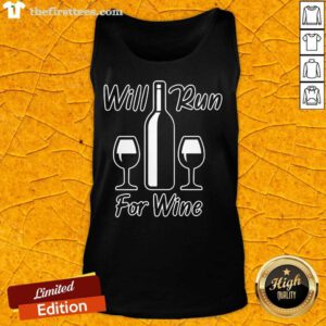 Will Run For Wine Runners Running Tank Top- Design By Thefirsttees.com