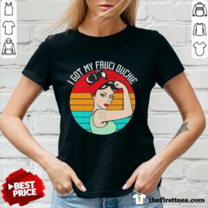 Top Strong Girl Vintage V-Neck