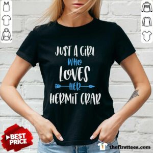 Happy Just A Girl Who Loves Her Hermit Crab V-Neck