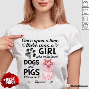 A Girl Who Loved Dogs And Pigs V-Neck