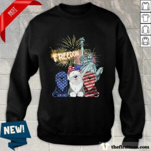 Freedom Sheepdog Statue Of Liberty USA Flag Sweatshirt