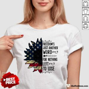 Freedom's 4th Of July Sunflower V-Neck