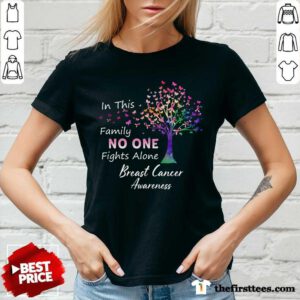 No One Breast Cancer Awareness V-Neck