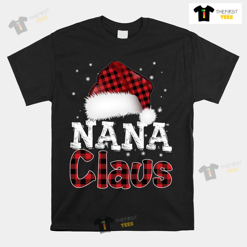 Fun Santa Hat Christmas Costume Family Matching Nana Claus Shirt