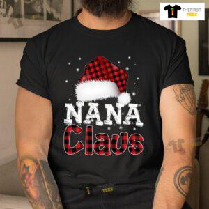 Fun Santa Hat Christmas Costume Family Matching Nana Claus Shirt