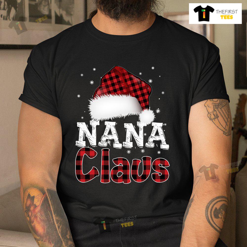 Fun Santa Hat Christmas Costume Family Matching Nana Claus Shirt