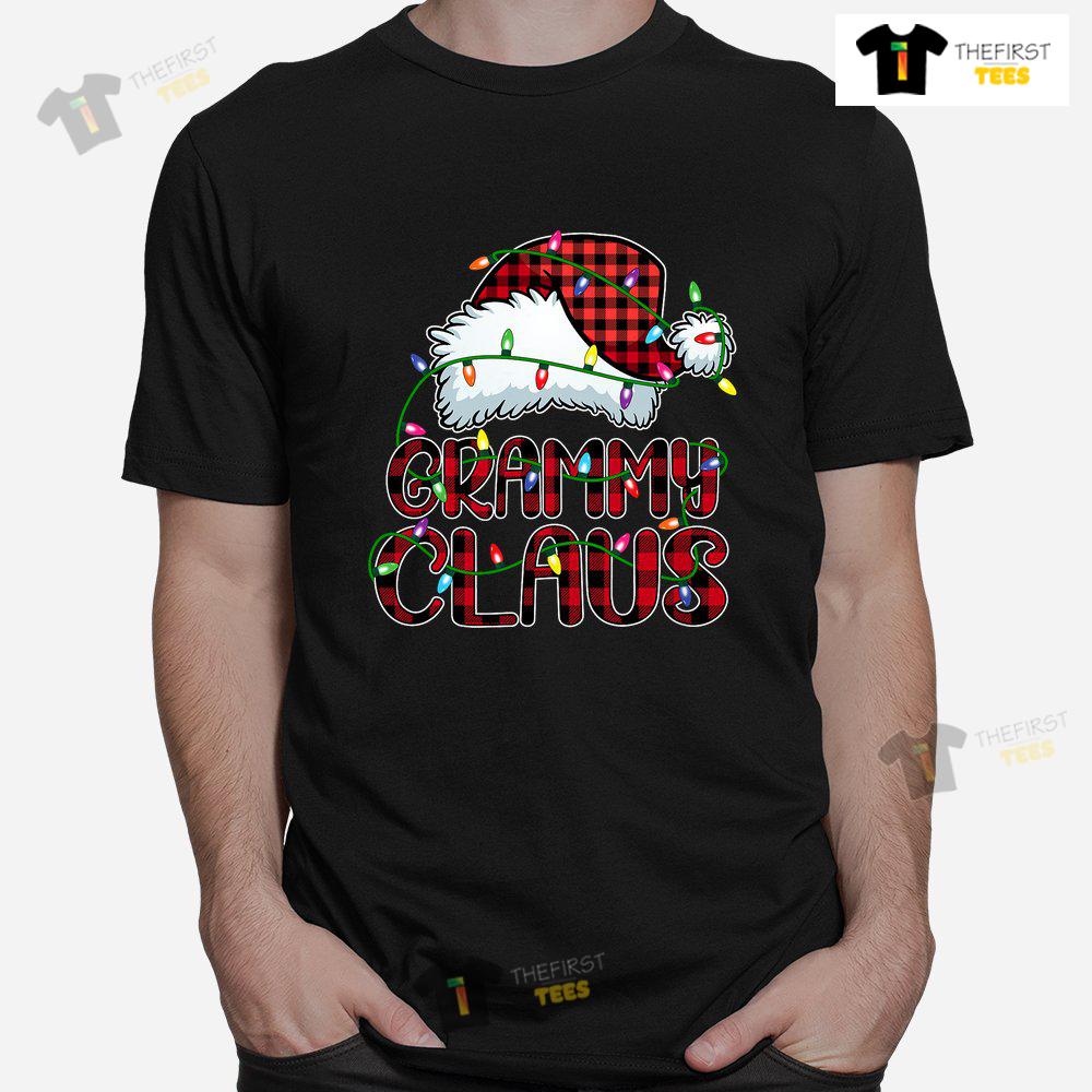 Grammy Claus Shirt Christmas Lights Pajama Family Matching Shirt