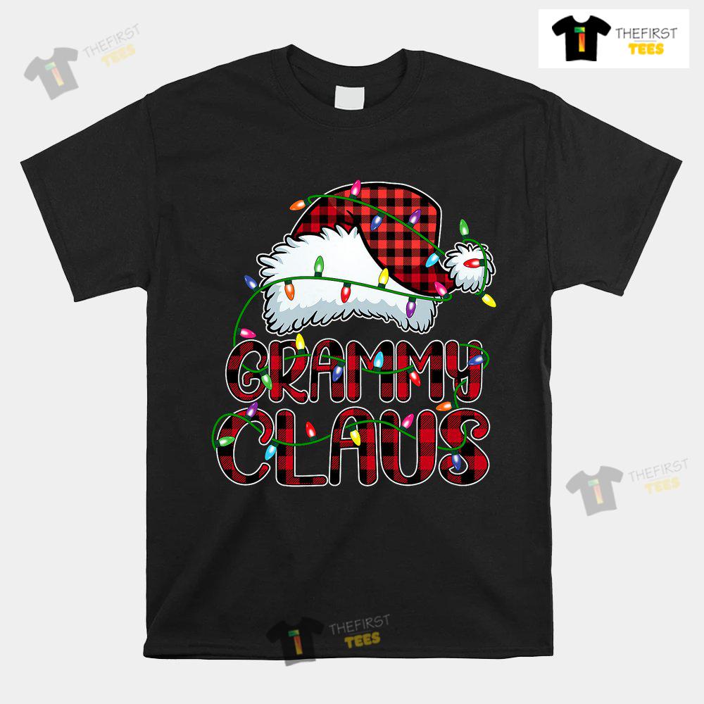 Grammy Claus Shirt Christmas Lights Pajama Family Matching Shirt