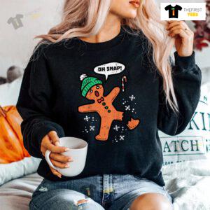 Oh Snap Gingerbread Man Funny Christmas Shirt