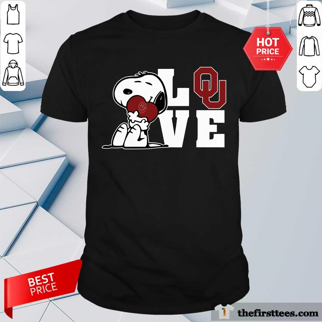 Snoopy Love Oklahoma Sooners T-Shirt