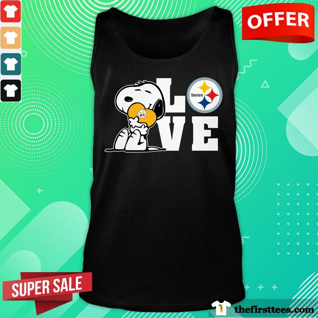 Snoopy Love Pittsburgh Steelers tank-top