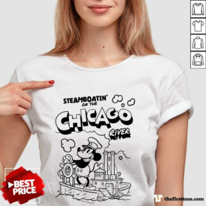 Steamboatin' On The Chicago River Steamboat Willie Mickey Classic v-neck