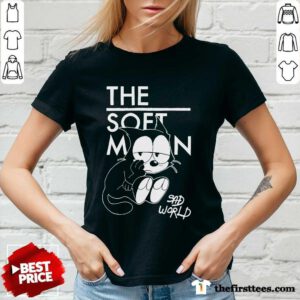 The Soft Moon Cat Sad World v-neck