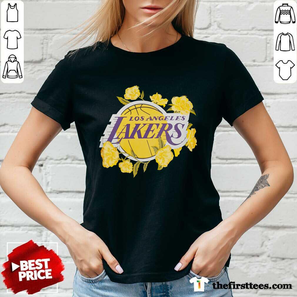 NBA Los Angeles Lakers Flower v-neck