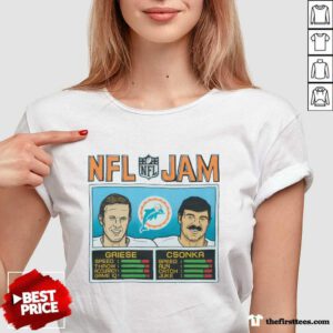 NFL Jam Miami Dolphins Griese and Csonka v-neck