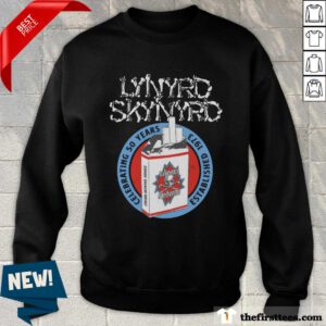Lynyrd Skynyrd Smoke Celebrating 50 Years Established 1973 sweater
