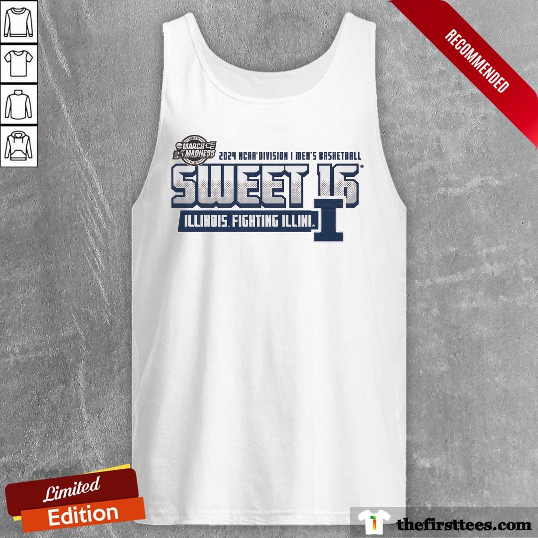 Illinois MBB March Madness 2024 Sweet Sixteen tank-top