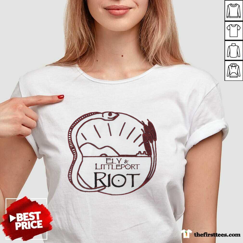 Premium Ely And Littleport Riot Logo v-neck