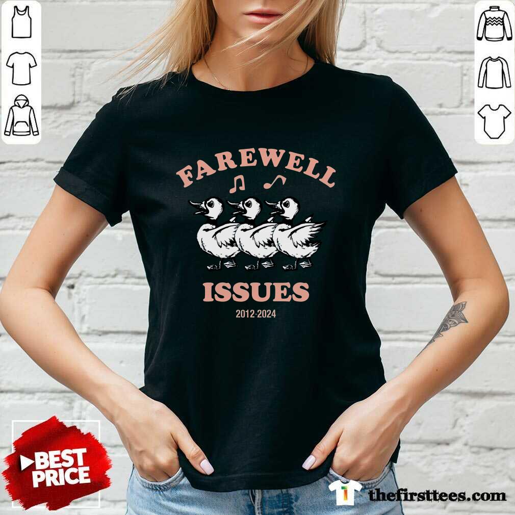 Singing Ducks Teal Farewell Issues v-neck