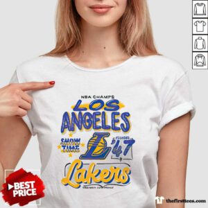 NBA Champs Los Angeles Showtime Los Angeles Lakers v-neck