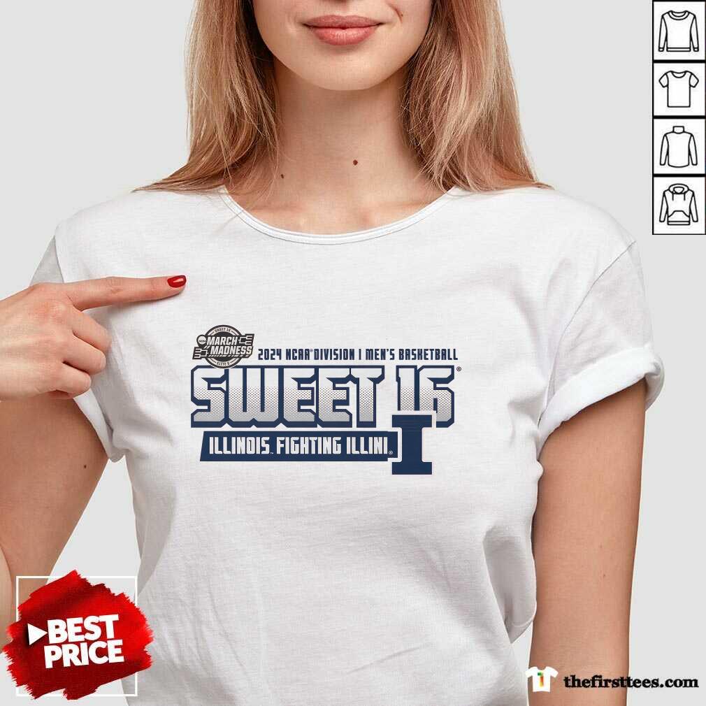 Illinois MBB March Madness 2024 Sweet Sixteen v-neck