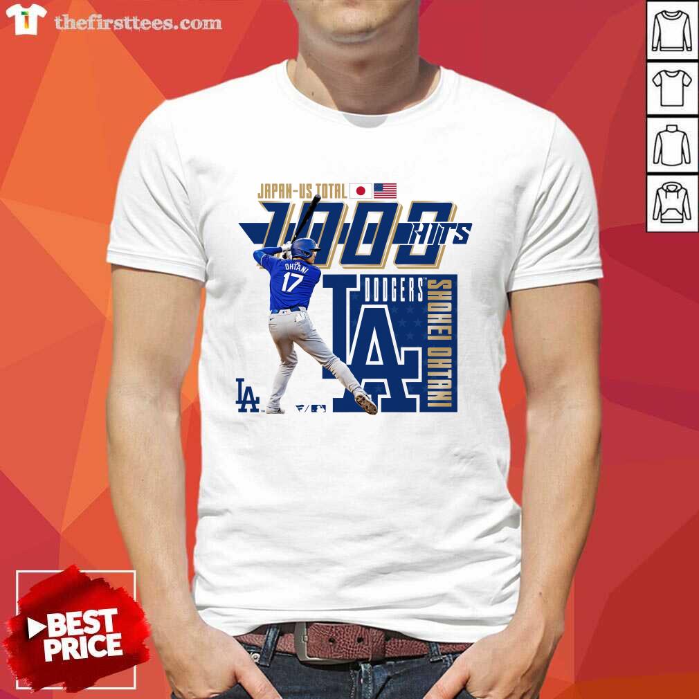 Shohei Otani 1000th hit between Japan and the US Commemorative T-shirt
