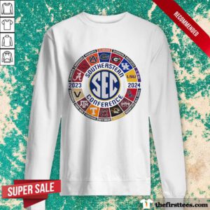 SEC Store Blue 84 White 2023 24 SEC Football All Team Logo sweater