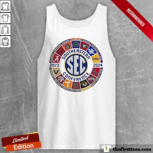 SEC Store Blue 84 White 2023 24 SEC Football All Team Logo tank-top
