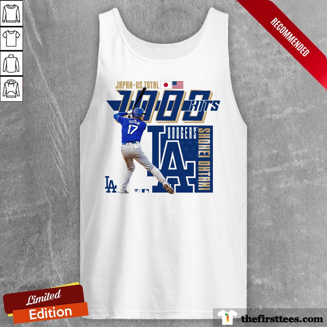Shohei Otani 1000th hit between Japan and the US Commemorative Tank-top