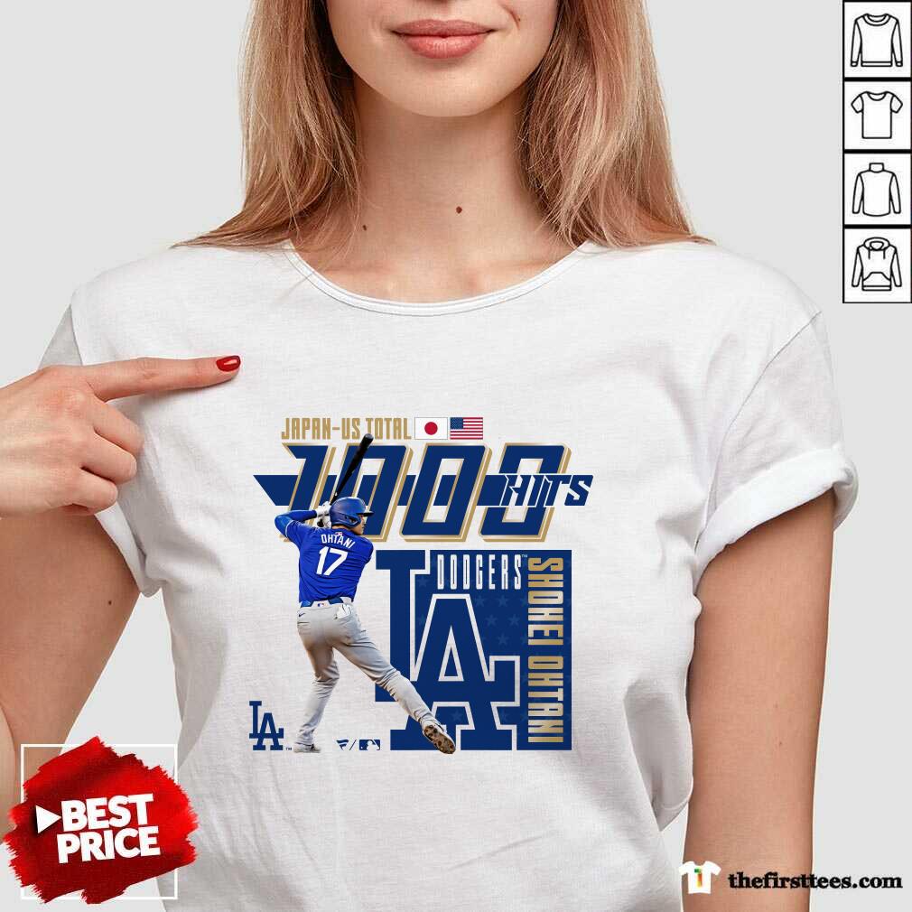 Shohei Otani 1000th hit between Japan and the US Commemorative V-neck