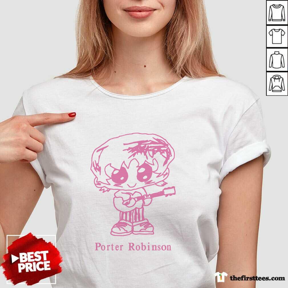 Porter Robinson Playing Guitar Chibi v-neck