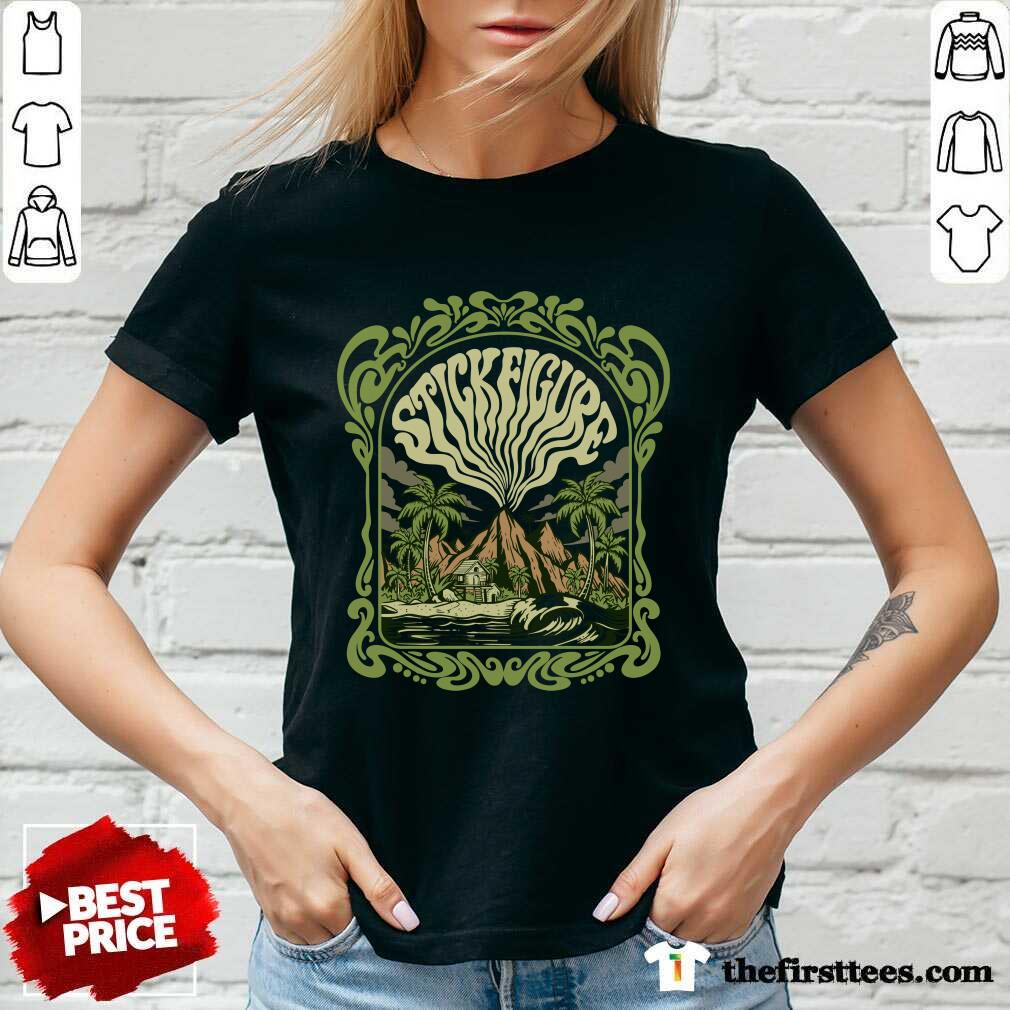 Stick Figure Eruption V-neck
