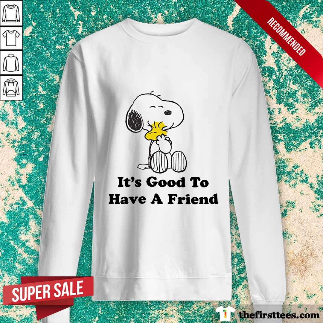 Snoopy It Good To Have A Friends Sweater