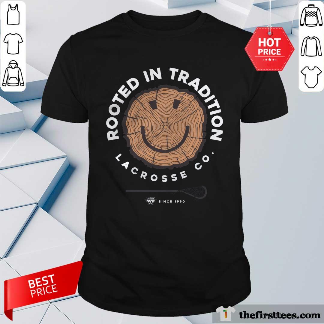 Good Rooted In Tradition Lacrosse Tree Rings T-Shirt