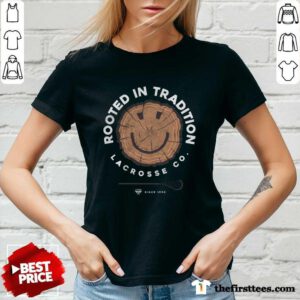 Good Rooted In Tradition Lacrosse Tree Rings V-neck